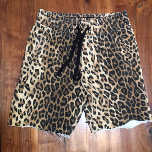 mens leopard print board shorts